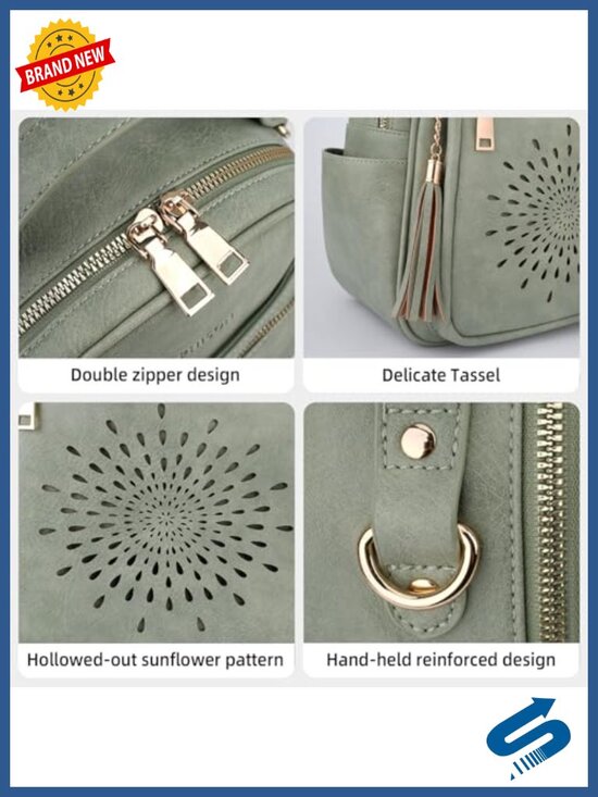 Mini PU Leather Backpack Purse Convertible Travel Daypack main image 5